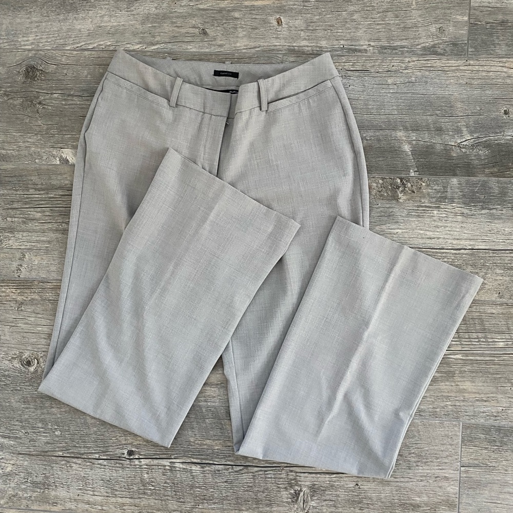 Worthington Curvy Fit Wide Leg Light Gray Ladies Dress Pants Size 6
